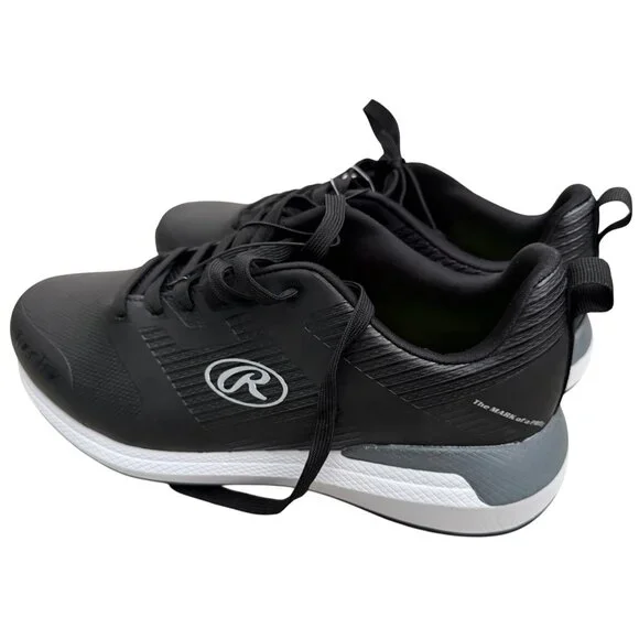 Rawlings Mens Black Coolflo Athletic Turf Shoes Size 8D Baseball Man Made NWOB - Picture 2 of 11